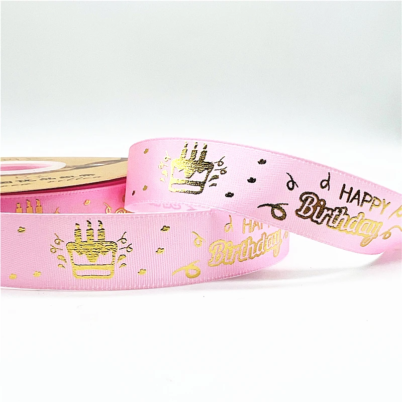 5yards 20mm Happy-birthday Ribbon Printing Polyester Ribbon For Handmade Design Birthday Decoration Gift Packing 5yards 20mm Happy-birthday Ribbon Printing Polyester Ribbon For Handmade Design Birthday Decoration Gift Packing