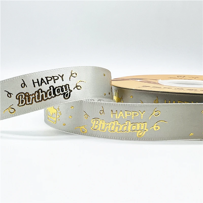 5yards 20mm Happy-birthday Ribbon Printing Polyester Ribbon For Handmade Design Birthday Decoration Gift Packing 5yards 20mm Happy-birthday Ribbon Printing Polyester Ribbon For Handmade Design Birthday Decoration Gift Packing