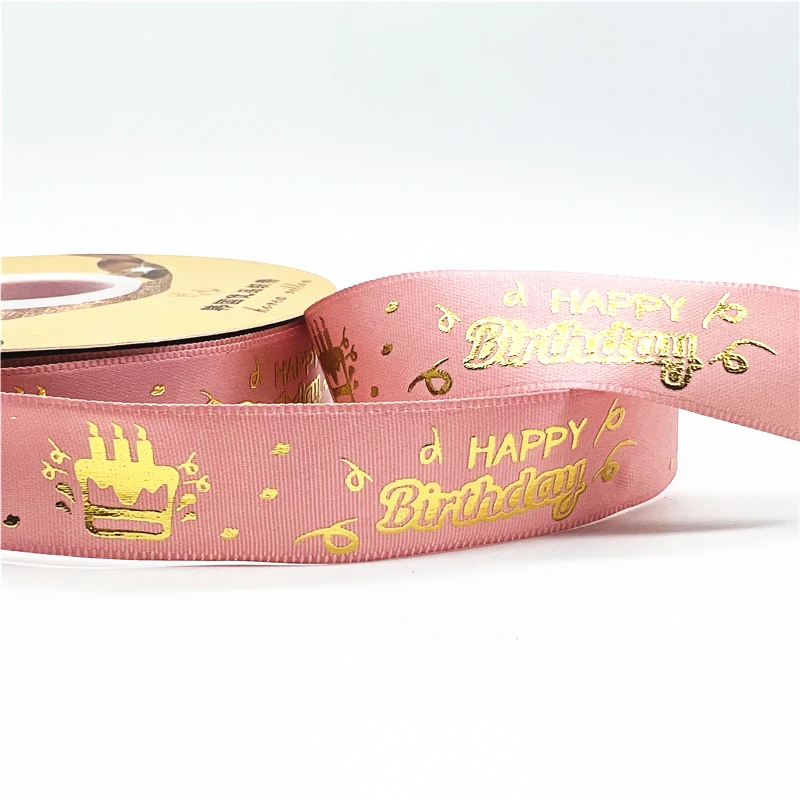 5yards 20mm Happy-birthday Ribbon Printing Polyester Ribbon For Handmade Design Birthday Decoration Gift Packing 5yards 20mm Happy-birthday Ribbon Printing Polyester Ribbon For Handmade Design Birthday Decoration Gift Packing