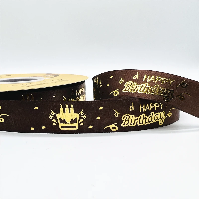 5yards 20mm Happy-birthday Ribbon Printing Polyester Ribbon For Handmade Design Birthday Decoration Gift Packing 5yards 20mm Happy-birthday Ribbon Printing Polyester Ribbon For Handmade Design Birthday Decoration Gift Packing