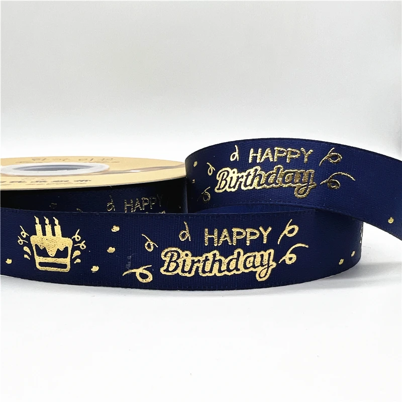 5yards 20mm Happy-birthday Ribbon Printing Polyester Ribbon For Handmade Design Birthday Decoration Gift Packing 5yards 20mm Happy-birthday Ribbon Printing Polyester Ribbon For Handmade Design Birthday Decoration Gift Packing