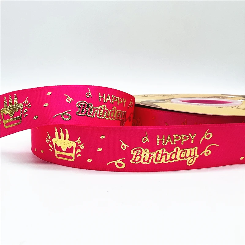 5yards 20mm Happy-birthday Ribbon Printing Polyester Ribbon For Handmade Design Birthday Decoration Gift Packing 5yards 20mm Happy-birthday Ribbon Printing Polyester Ribbon For Handmade Design Birthday Decoration Gift Packing