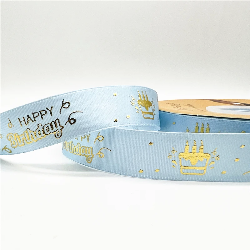 5yards 20mm Happy-birthday Ribbon Printing Polyester Ribbon For Handmade Design Birthday Decoration Gift Packing 5yards 20mm Happy-birthday Ribbon Printing Polyester Ribbon For Handmade Design Birthday Decoration Gift Packing