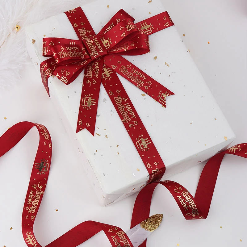 5yards 20mm Happy-birthday Ribbon Printing Polyester Ribbon For Handmade Design Birthday Decoration Gift Packing 5yards 20mm Happy-birthday Ribbon Printing Polyester Ribbon For Handmade Design Birthday Decoration Gift Packing