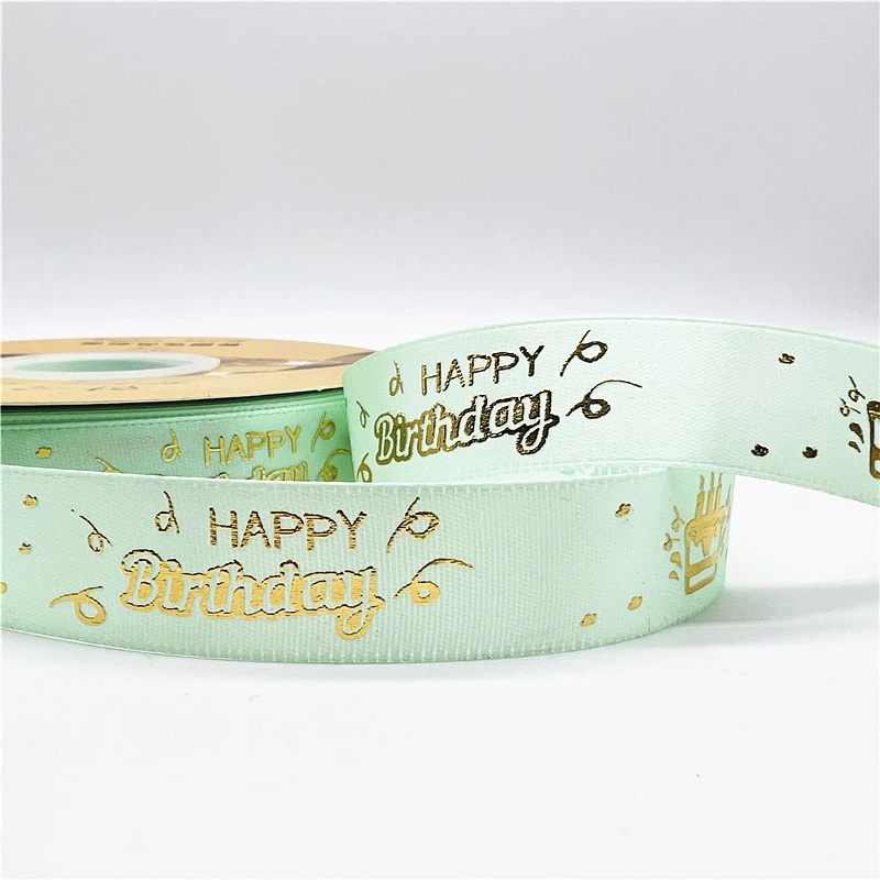 5yards 20mm Happy-birthday Ribbon Printing Polyester Ribbon For Handmade Design Birthday Decoration Gift Packing 5yards 20mm Happy-birthday Ribbon Printing Polyester Ribbon For Handmade Design Birthday Decoration Gift Packing