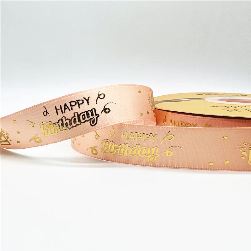 5yards 20mm Happy-birthday Ribbon Printing Polyester Ribbon For Handmade Design Birthday Decoration Gift Packing 5yards 20mm Happy-birthday Ribbon Printing Polyester Ribbon For Handmade Design Birthday Decoration Gift Packing