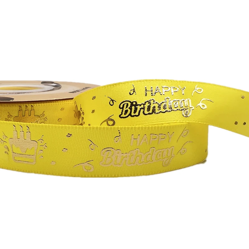 5yards 20mm Happy-birthday Ribbon Printing Polyester Ribbon For Handmade Design Birthday Decoration Gift Packing 5yards 20mm Happy-birthday Ribbon Printing Polyester Ribbon For Handmade Design Birthday Decoration Gift Packing