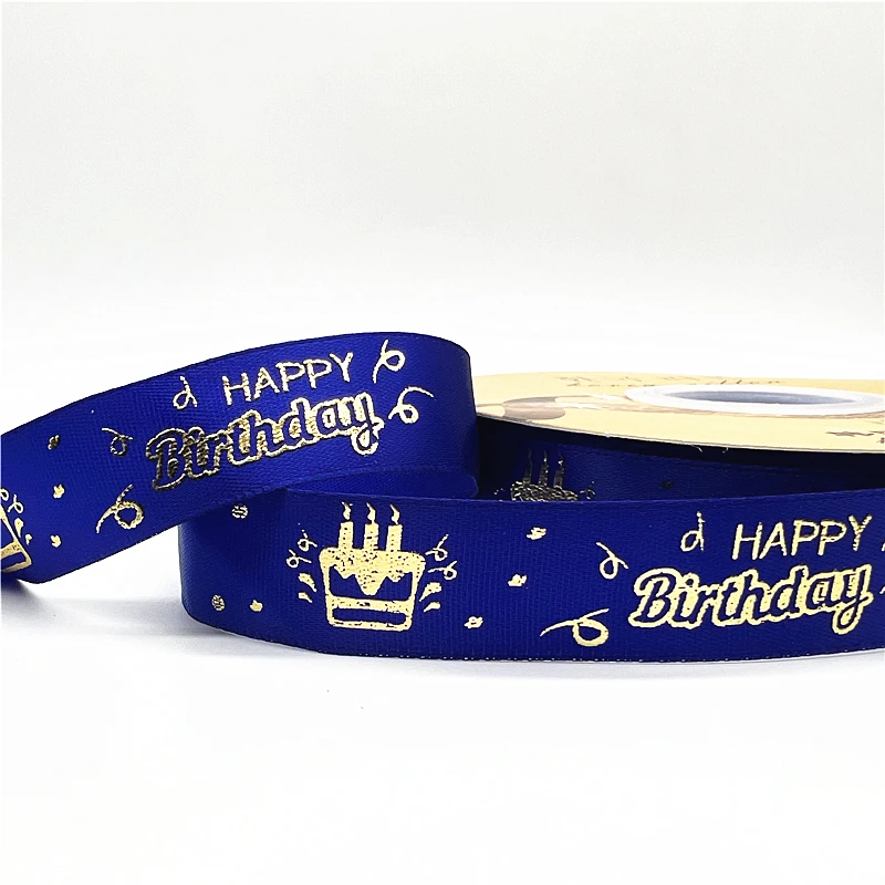 5yards 20mm Happy-birthday Ribbon Printing Polyester Ribbon For Handmade Design Birthday Decoration Gift Packing 5yards 20mm Happy-birthday Ribbon Printing Polyester Ribbon For Handmade Design Birthday Decoration Gift Packing